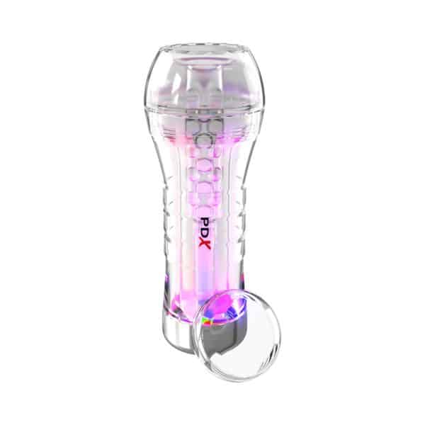 PDX Elite ViewTube XXL See Thru EZ-Grip LED Stroker Clear - Image 3