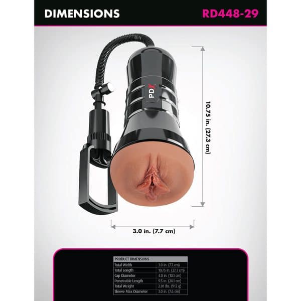 PDX Extreme Wet Pussies Super Sucker XXL Stroker Brown - Image 6