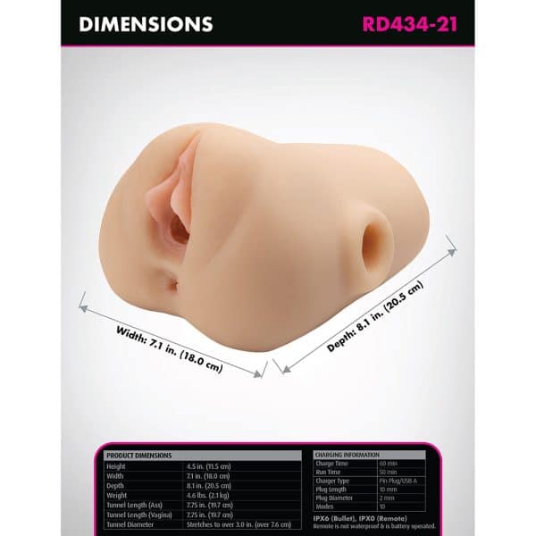 PDX Plus Double Pounder Vibrating Squeeze Stroker Light - Image 8