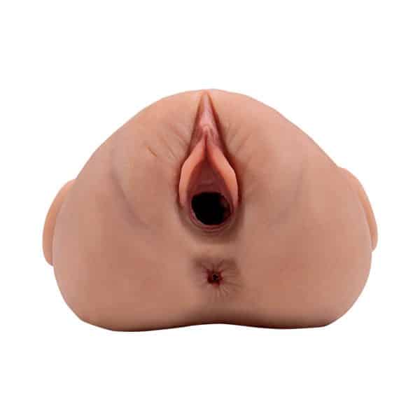 PDX Plus Double Pounder Vibrating Squeeze Stroker Brown - Image 5
