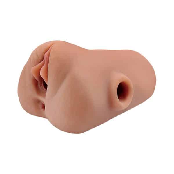 PDX Plus Double Pounder Vibrating Squeeze Stroker Brown - Image 6