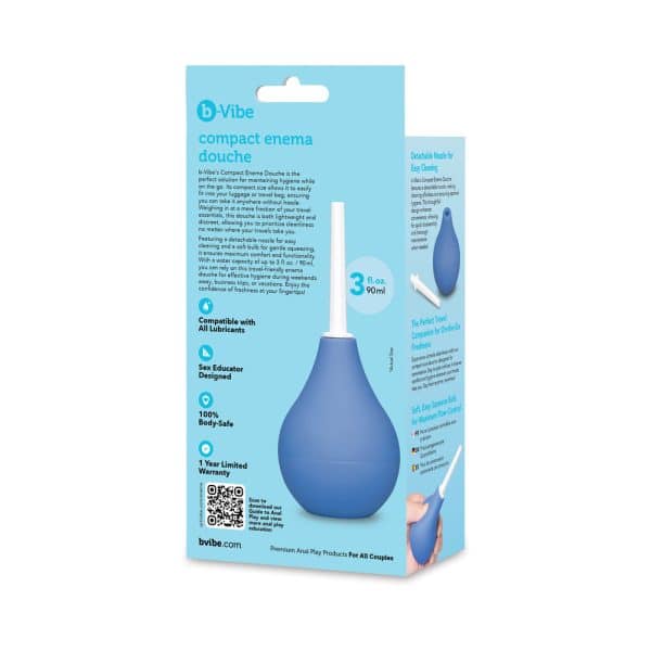 b-Vibe Compact Enema Douche Blue - Image 9