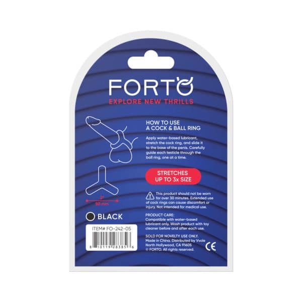 Forto F-59: Tri Cock & Ball Ring Black - Image 7