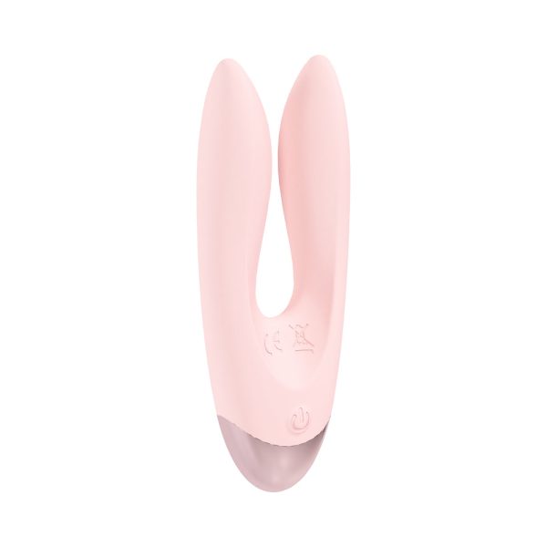 Loveline Amour Rechargeable Silicone Dual Motor Vibrator Pink - Image 2