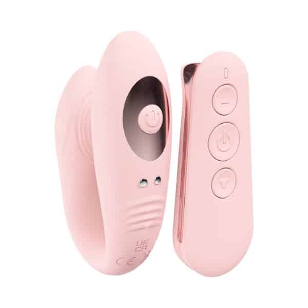 Loveline Charme Rechargeable Silicone Dual Motor Vibrator Pink - Image 2