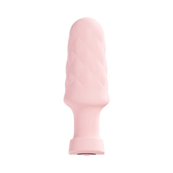Loveline Velvet Rechargeable Silicone Remote Control Vibrating Plug Pink - Image 2