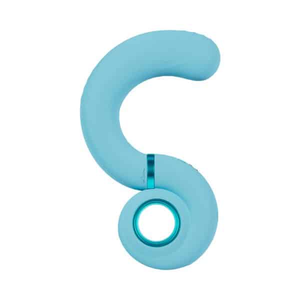 LoveLine Gyre Rechargeable Silicone Vibrating Swirl Blue - Image 2