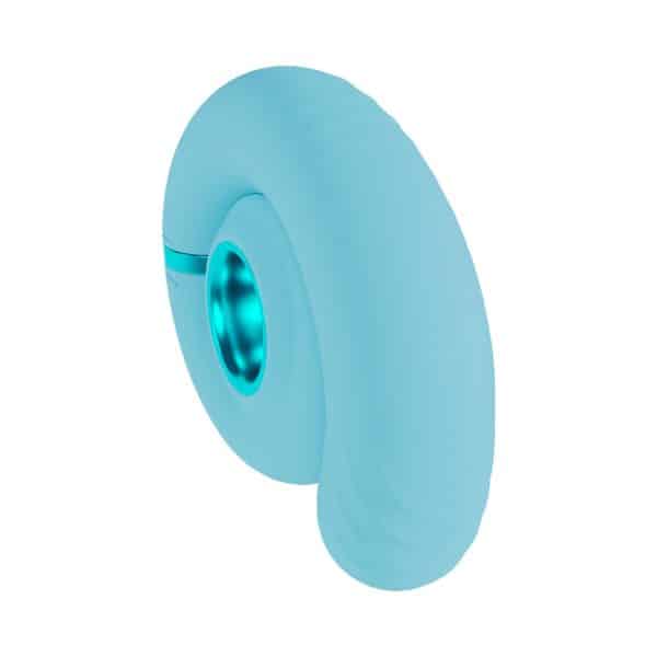 LoveLine Gyre Rechargeable Silicone Vibrating Swirl Blue - Image 3