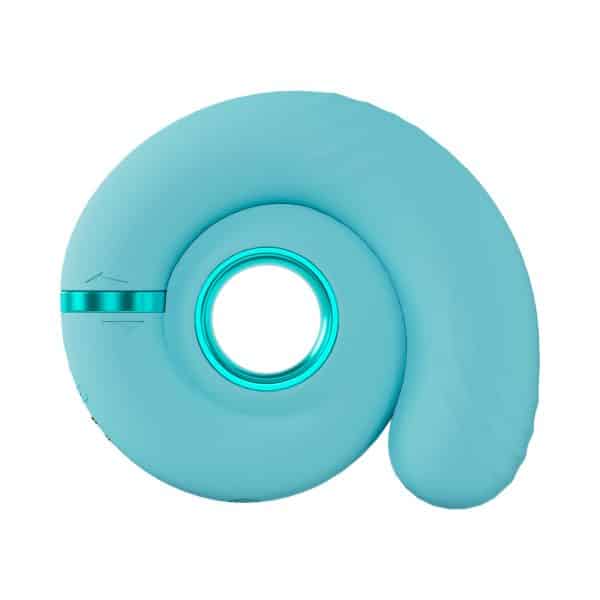 LoveLine Gyre Rechargeable Silicone Vibrating Swirl Blue - Image 4