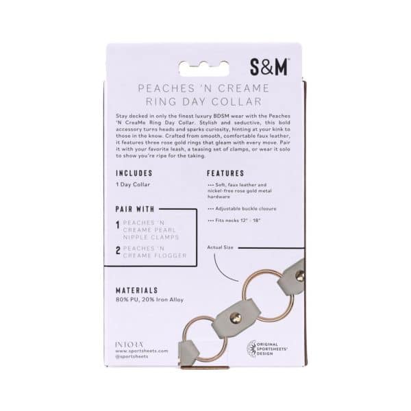Sportsheets Sex & Mischief Peaches ''n CreaMe Ring Day Collar - Image 7