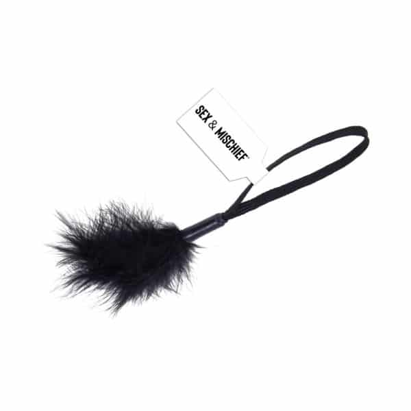 Sportsheets Sex & Mischief Peaches ''n CreaMe Wrist Feather Tickler Black - Image 2