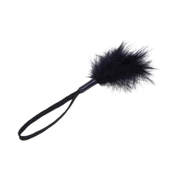 Sportsheets Sex & Mischief Peaches ''n CreaMe Wrist Feather Tickler Black - Image 5