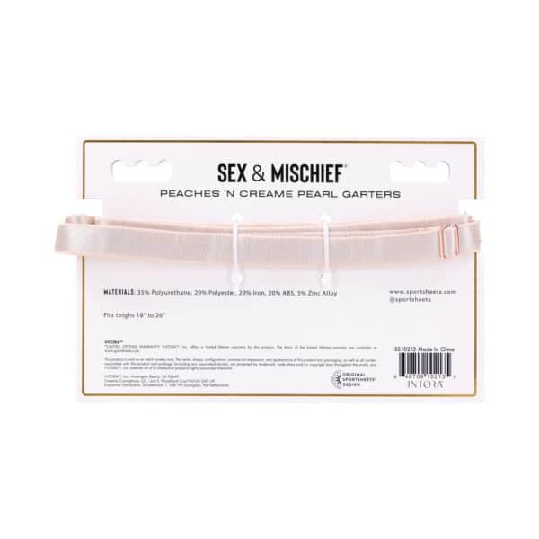 Sportsheets Sex & Mischief Peaches ''n CreaMe Pearl Garters - Image 7