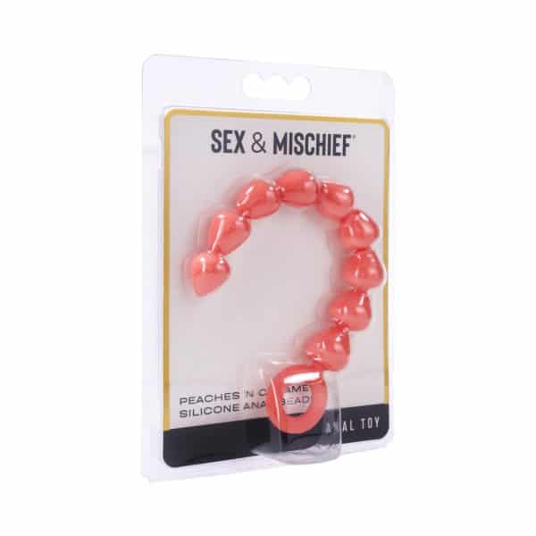 Sportsheets Sex & Mischief Peaches ''n CreaMe Silicone Anal Beads - Image 3