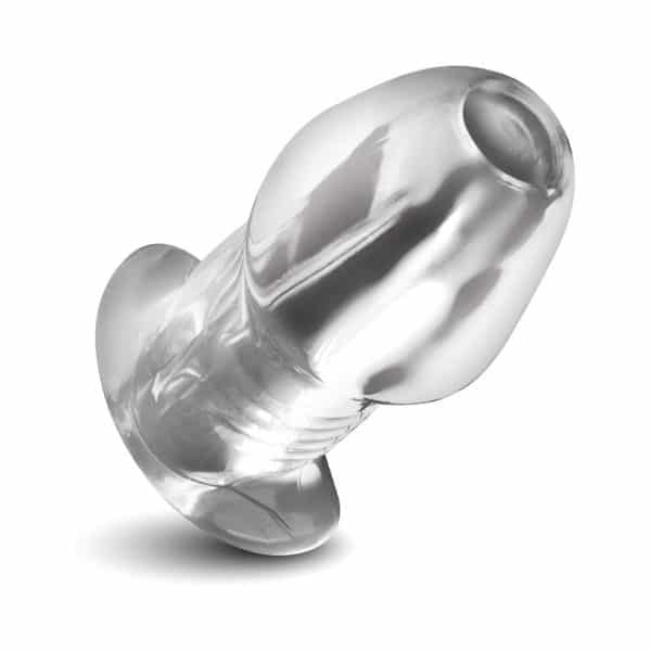 Master Series Dicked Clear Hollow Anal Plug Large - Image 3