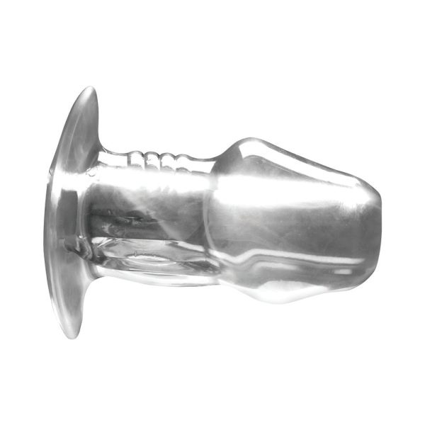 Master Series Dicked Clear Hollow Anal Plug Large - Image 4