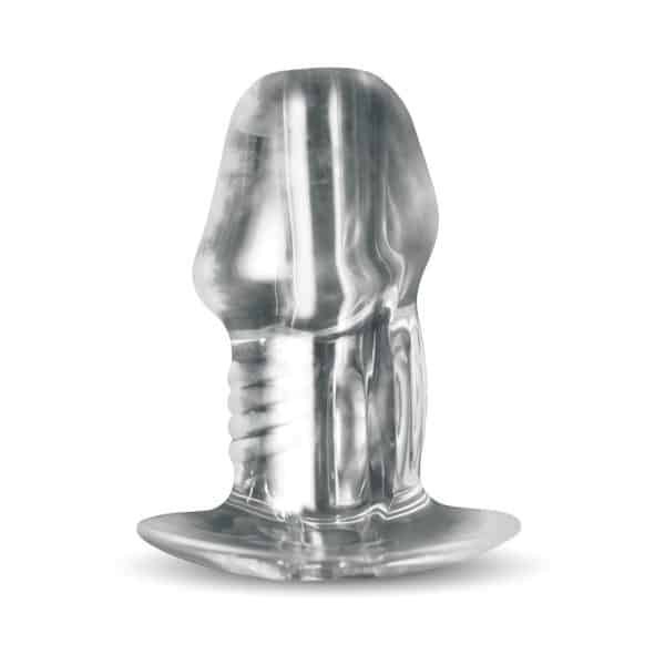 Master Series Dicked Clear Hollow Anal Plug Medium - Image 2