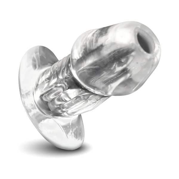 Master Series Dicked Clear Hollow Anal Plug Medium - Image 3