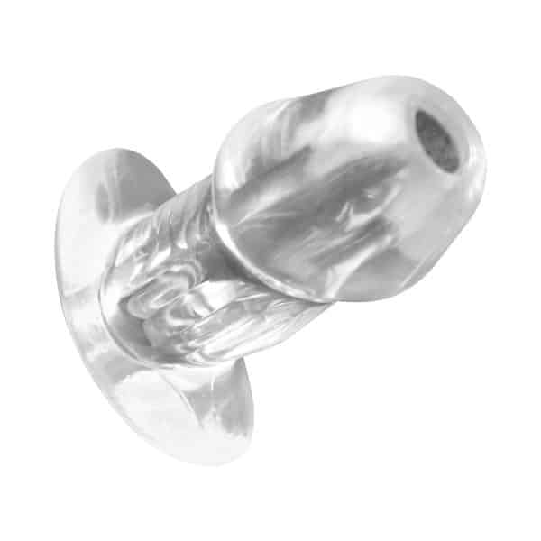 Master Series Dicked Clear Hollow Anal Plug Medium - Image 5