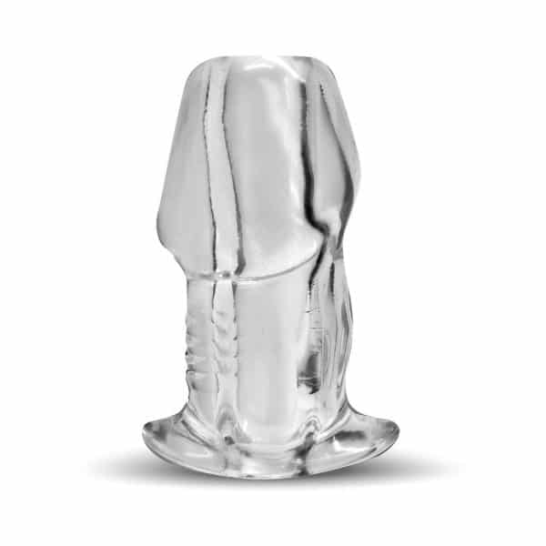 Master Series Dicked Clear Hollow Anal Plug Small - Image 2