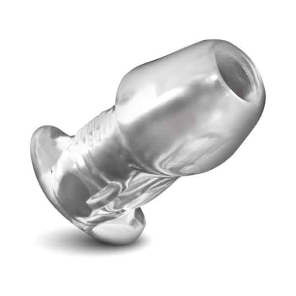 Master Series Dicked Clear Hollow Anal Plug Small - Image 3