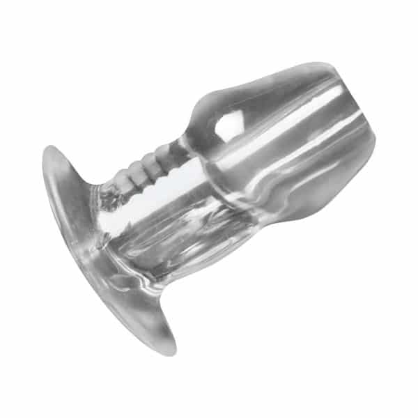 Master Series Dicked Clear Hollow Anal Plug Small - Image 4