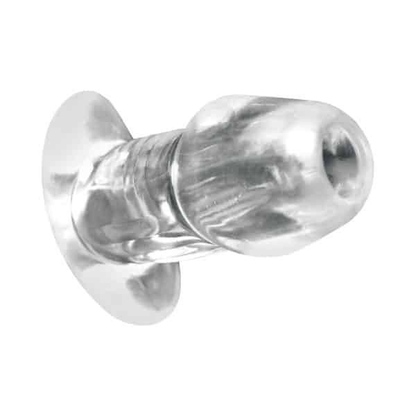 Master Series Dicked Clear Hollow Anal Plug Small - Image 5