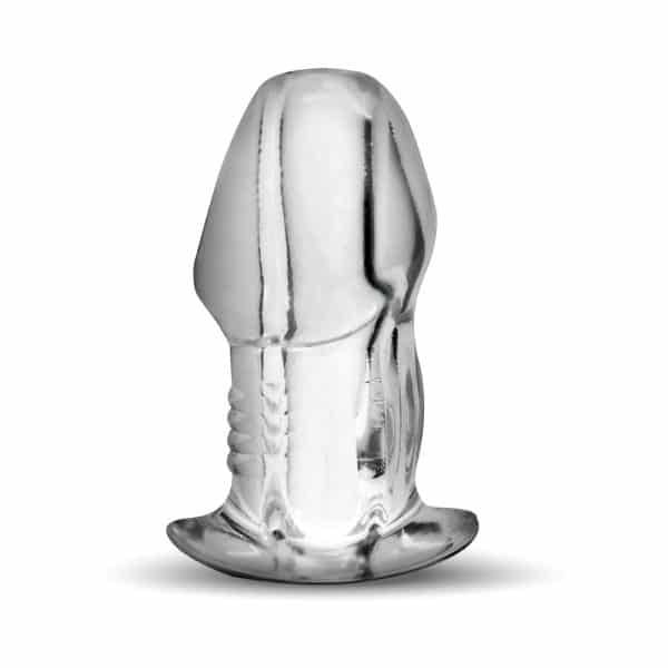 Master Series Dicked Clear Hollow Anal Plug XLarge - Image 2