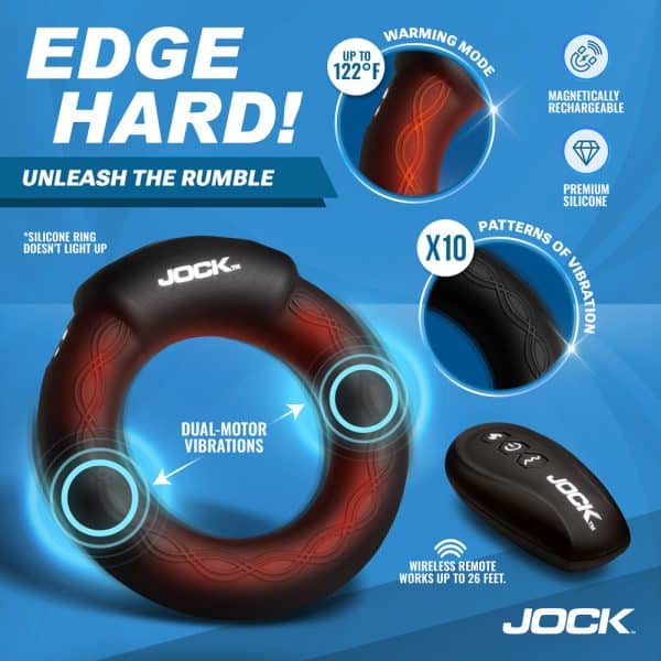 JOCK Rumbler 1.8 in. Vibrating & Warming C-Ring - Image 8