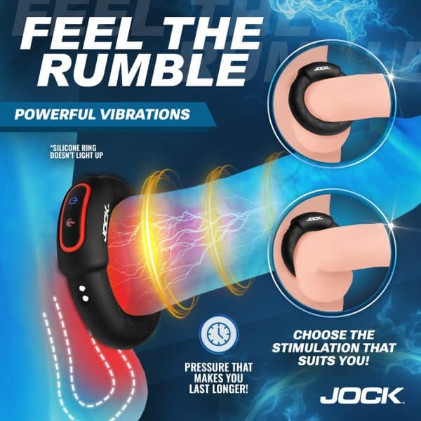 JOCK Rumbler 1.8 in. Vibrating & Warming C-Ring - Image 9
