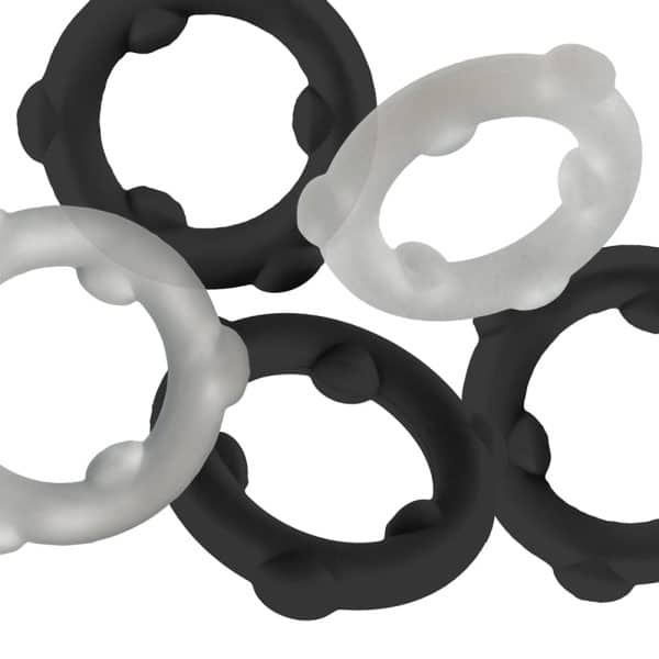 Oxballs Gearheads 5-Pack Spinner Rings Black/Vapor - Image 3