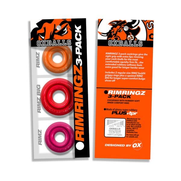 Oxballs Rimringz Multi Size 3-Pack Fire Hots - Image 2