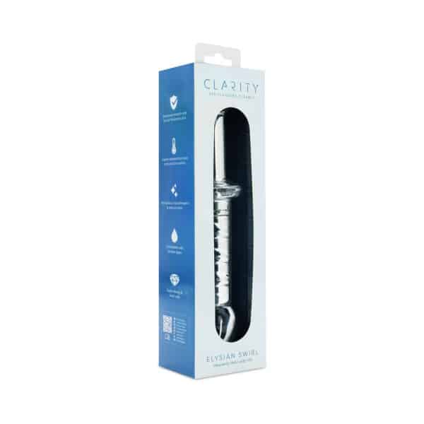 Clarity Elysian Swirl Glass Dildo - Image 6