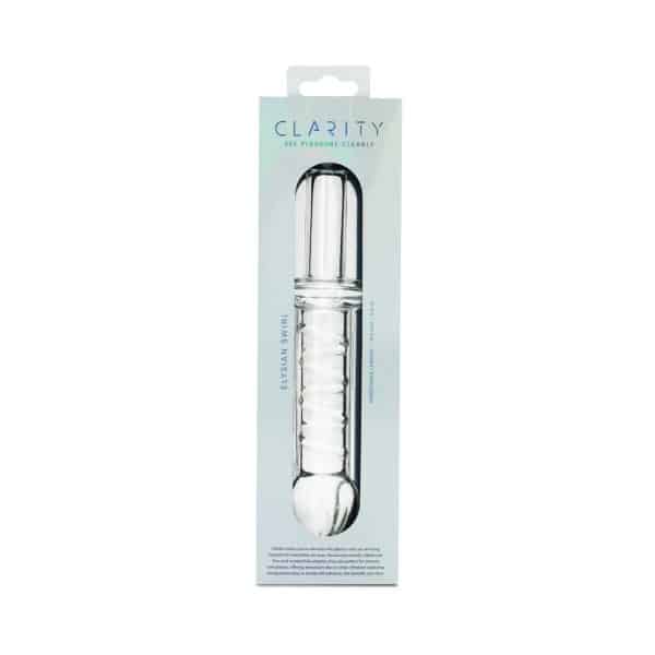 Clarity Elysian Swirl Glass Dildo - Image 7