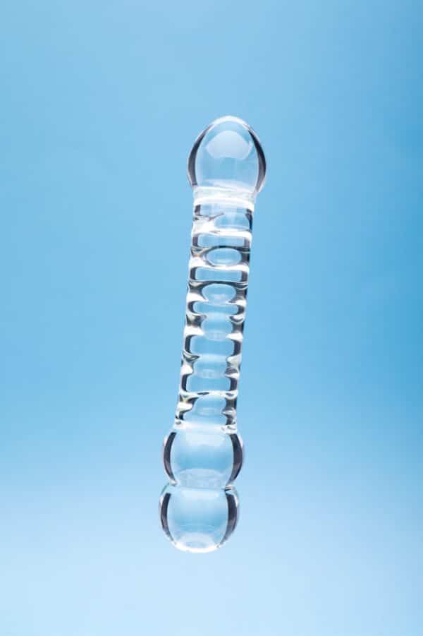 Clarity Celestial Ridge Glass Dildo - Image 5