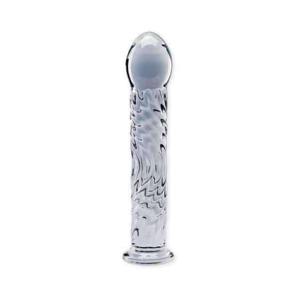 Clarity Seraphic Ripple Glass Dildo - Image 2