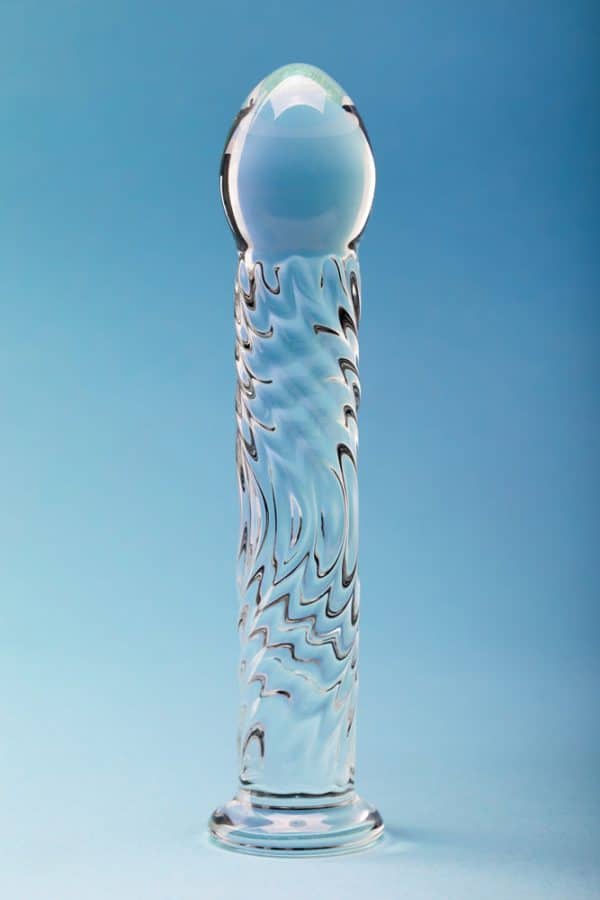 Clarity Seraphic Ripple Glass Dildo - Image 3