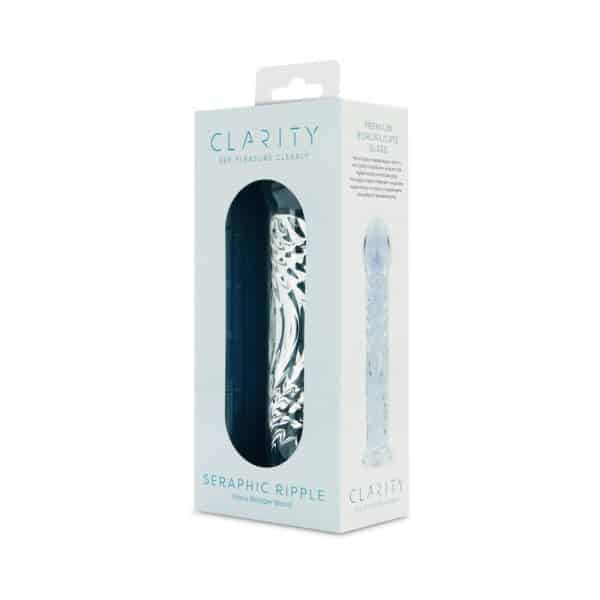 Clarity Seraphic Ripple Glass Dildo - Image 4