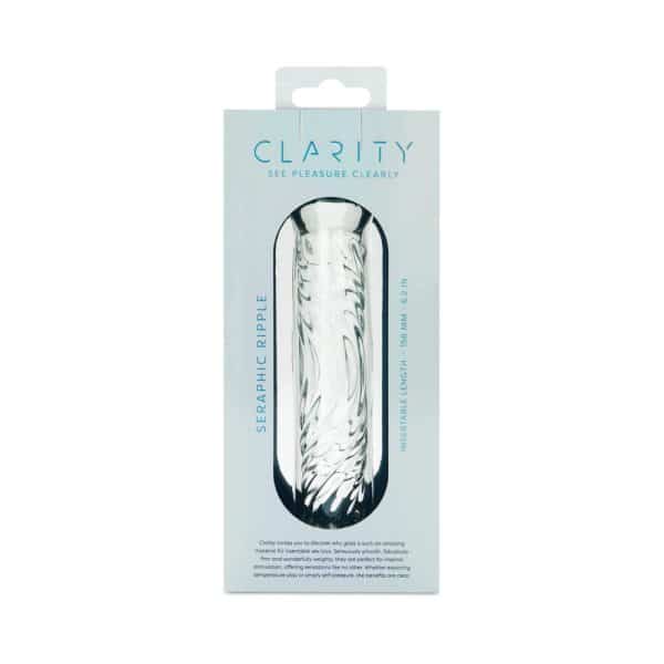 Clarity Seraphic Ripple Glass Dildo - Image 6