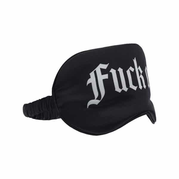 Ouch! Fuck Off Printed Mask Satin Black - Image 2