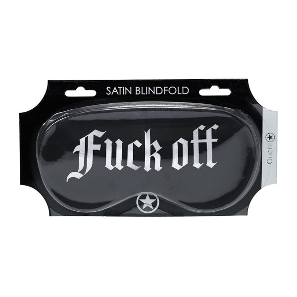 Ouch! Fuck Off Printed Mask Satin Black - Image 3