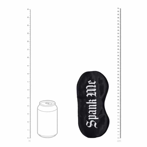 Ouch! Spank Me Printed Mask Satin Black - Image 4