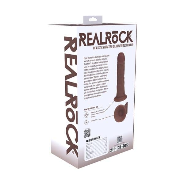 RealRock 6 in. Vibrating Cock Curved Brown - Image 7