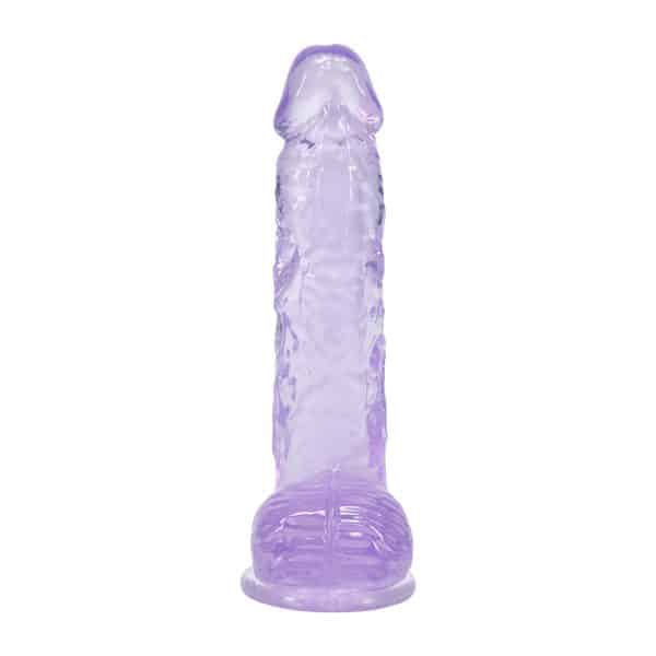 RealRock Realistic 5 in. Dildo with Balls Purple - Image 4