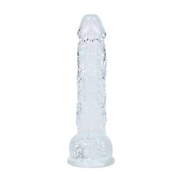 RealRock Realistic 5 in. Dildo with Balls Clear - Image 5