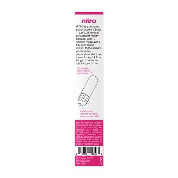 VeDO Nitro Rechargeable Bullet Vibe Pink - Image 6