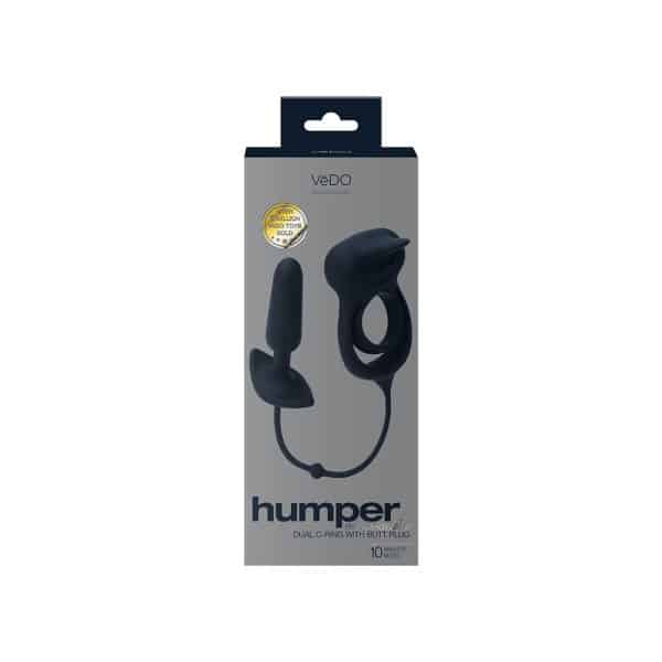 VeDO Humper Rechargeable Dual C-Ring with Anal Plug Black - Image 5
