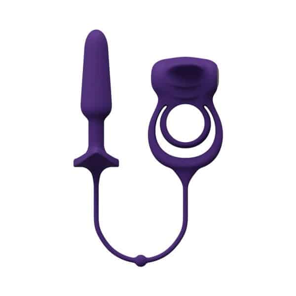 VeDO Humper Rechargeable Dual C-Ring with Anal Plug Purple - Image 2
