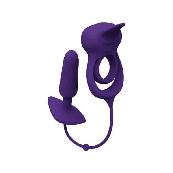 VeDO Humper Rechargeable Dual C-Ring with Anal Plug Purple - Image 3