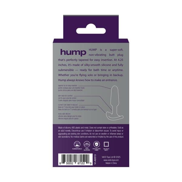 VeDO Hump Silicone Anal Plug Purple - Image 6